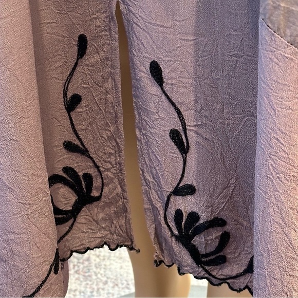 Nataya Dress w/ Soutache & Lace Trim Tunic Size 2X Black & Plum-Gray Titanic NEW - Picture 5 of 16